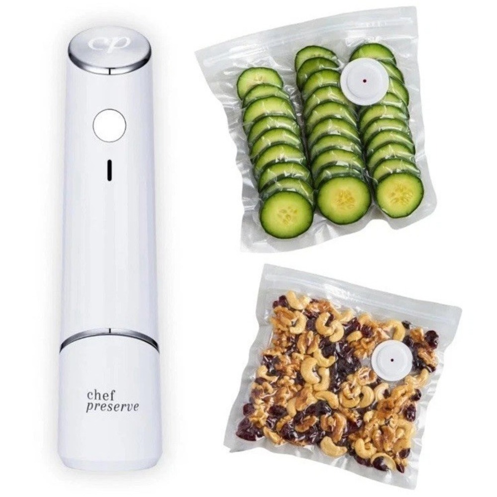 Chef Preserve Vacuum Sealer Portable Wireless Food Storage System 14 Bags